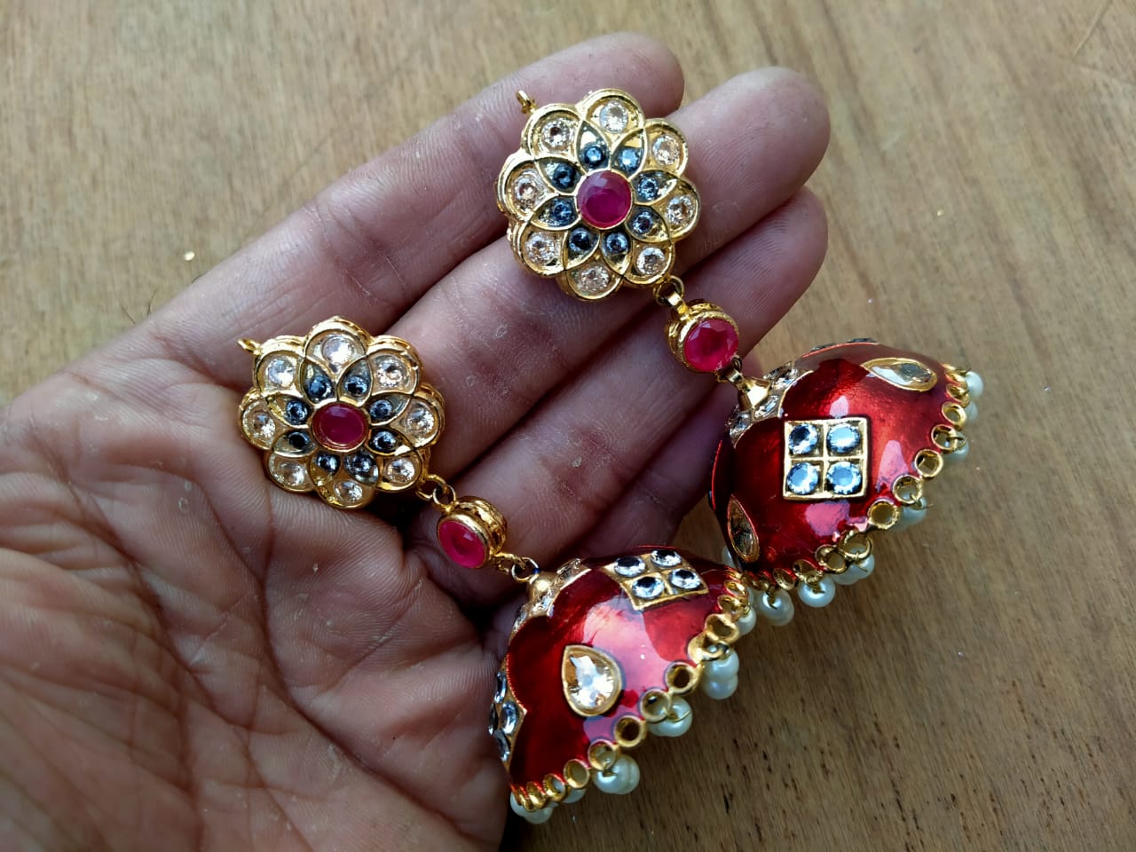Gold Jhumka Earrings Online Shopping in Pakistan