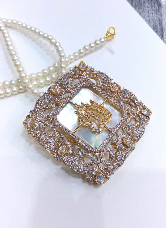ALLAH Locket Price in Pakistan - White stone