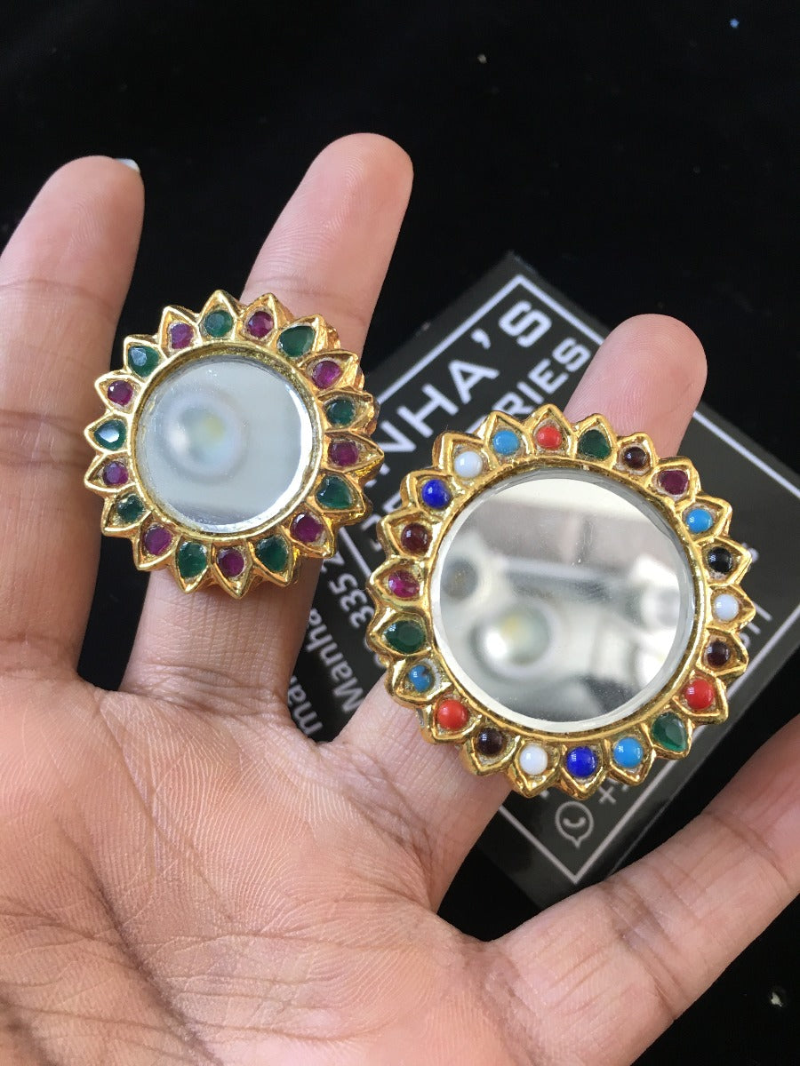 Big Kundan Ring Design for Female