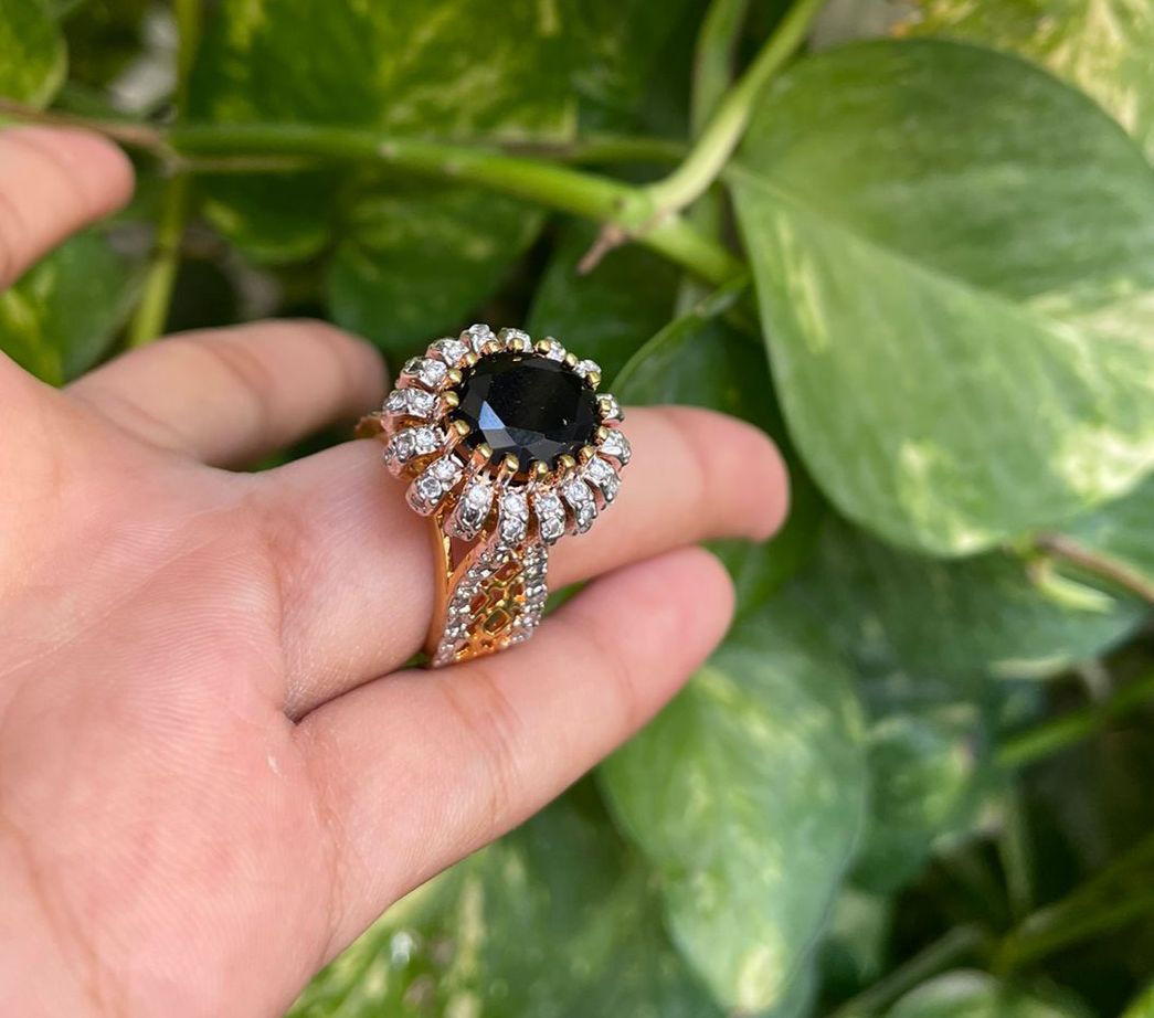 Black Zircon Ring Style in Pakistan