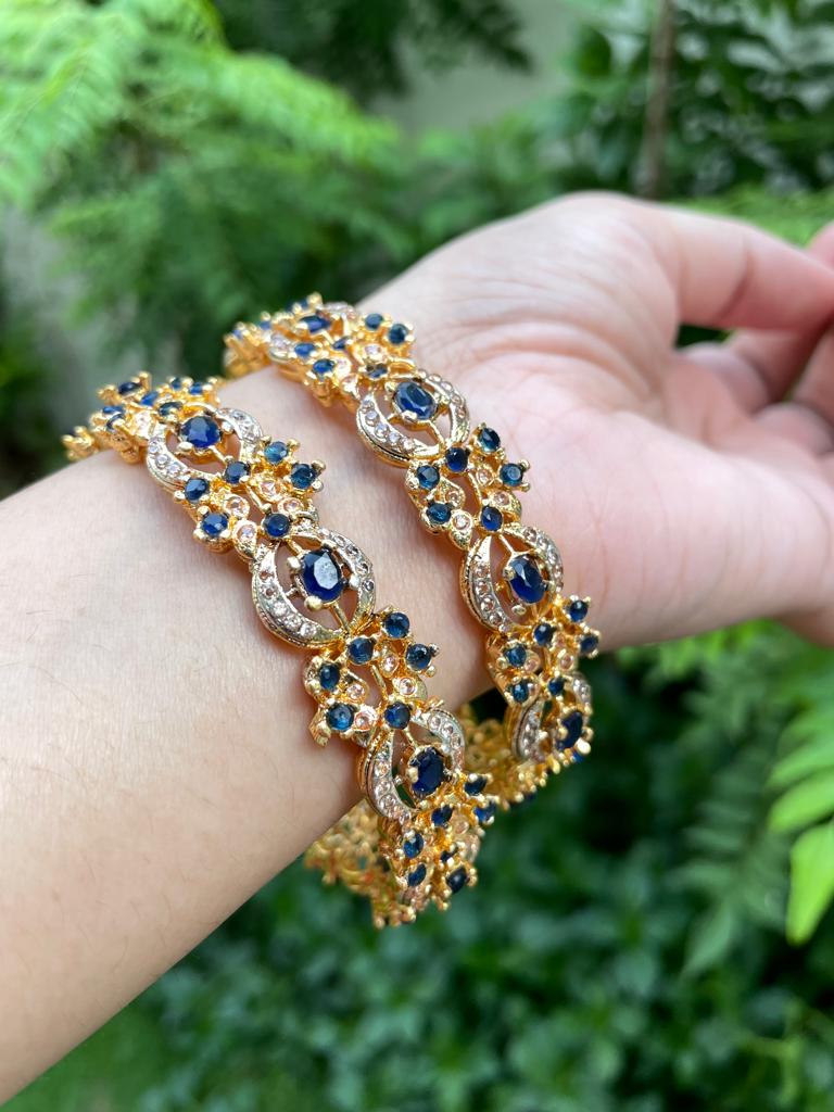 Blue Fancy bangles online shopping