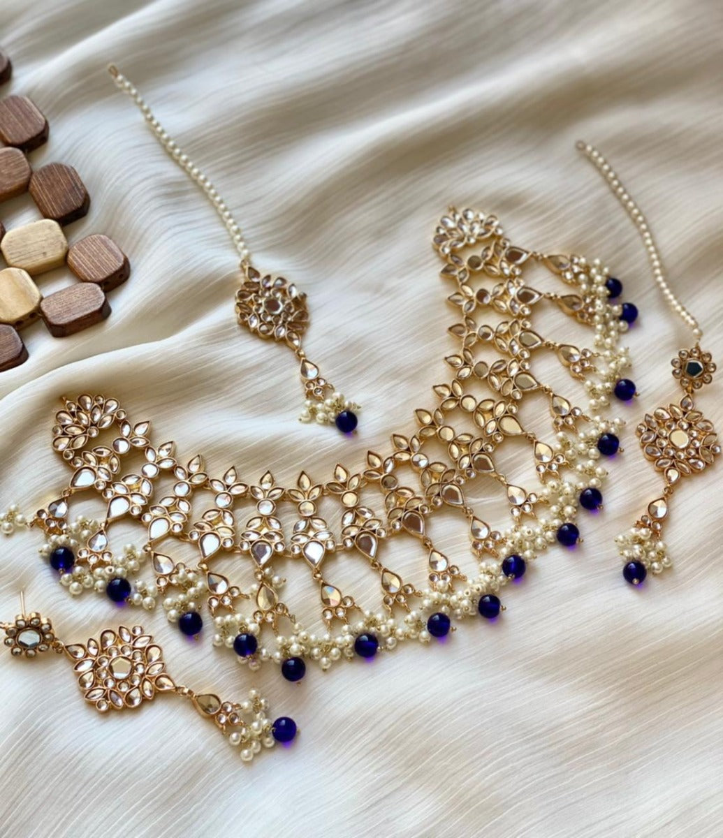 Blue Kundan Jewelry Pakistan
