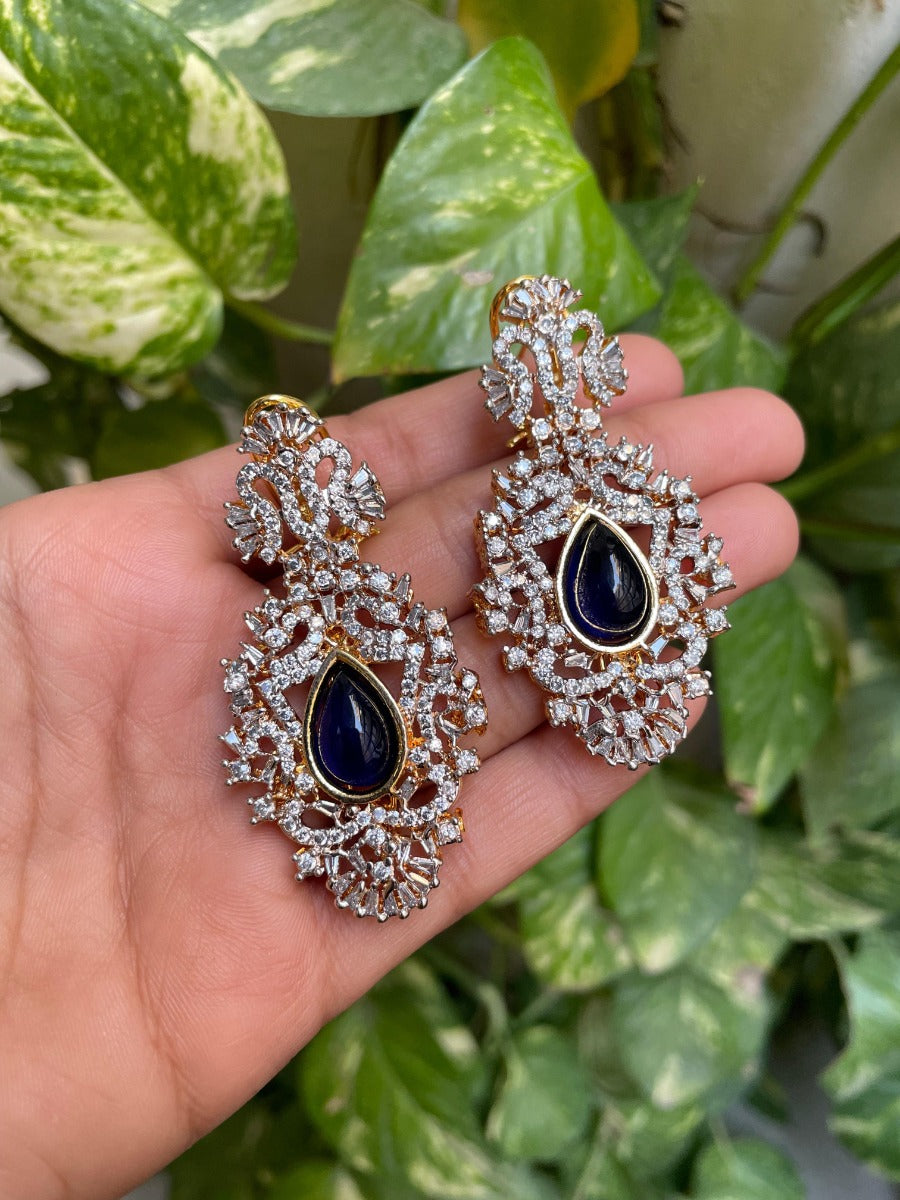 Blue Zirconia Earrings Wholesale