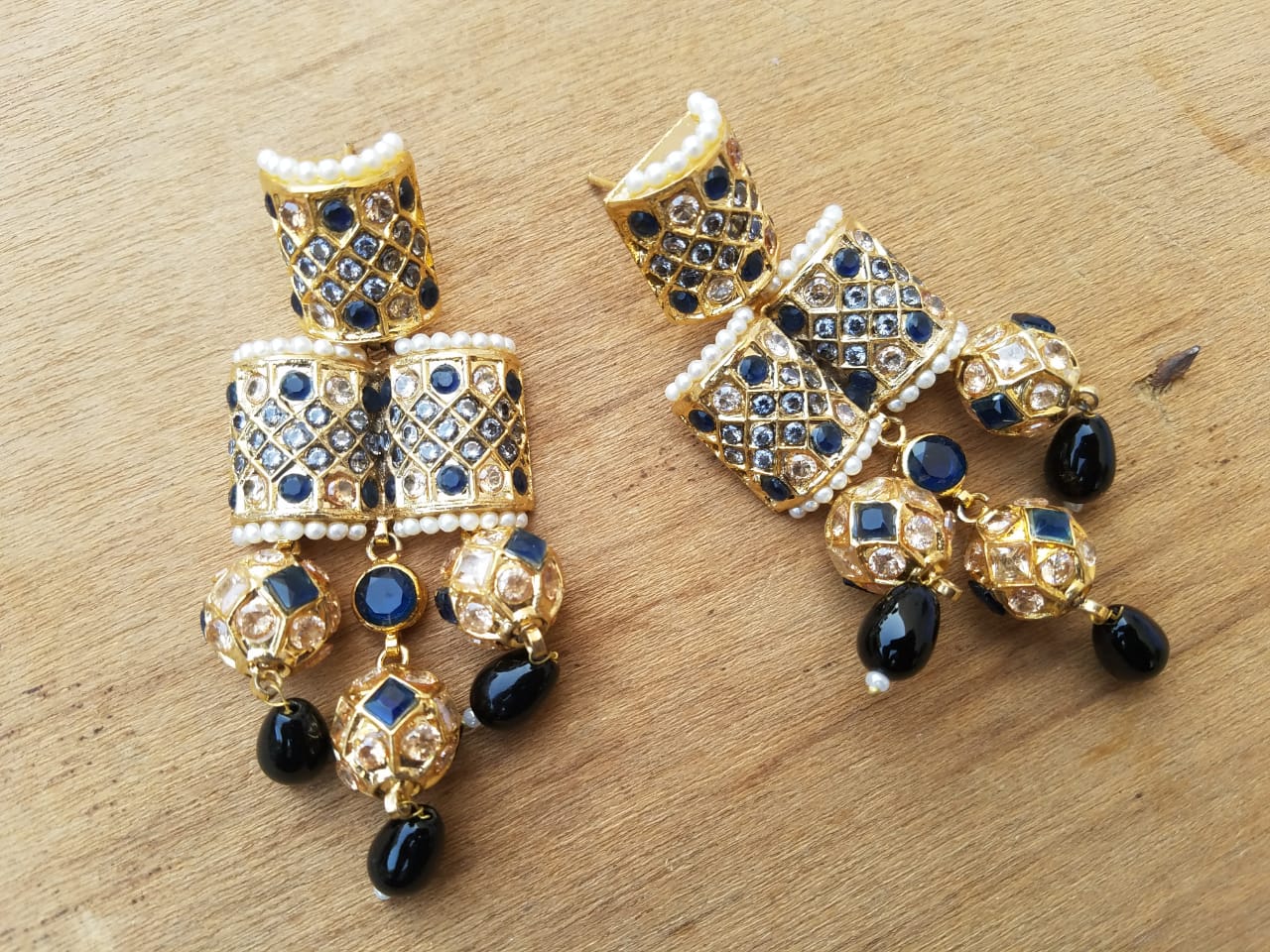 Bridal Kundan Earrings Jewellery Designs with Price