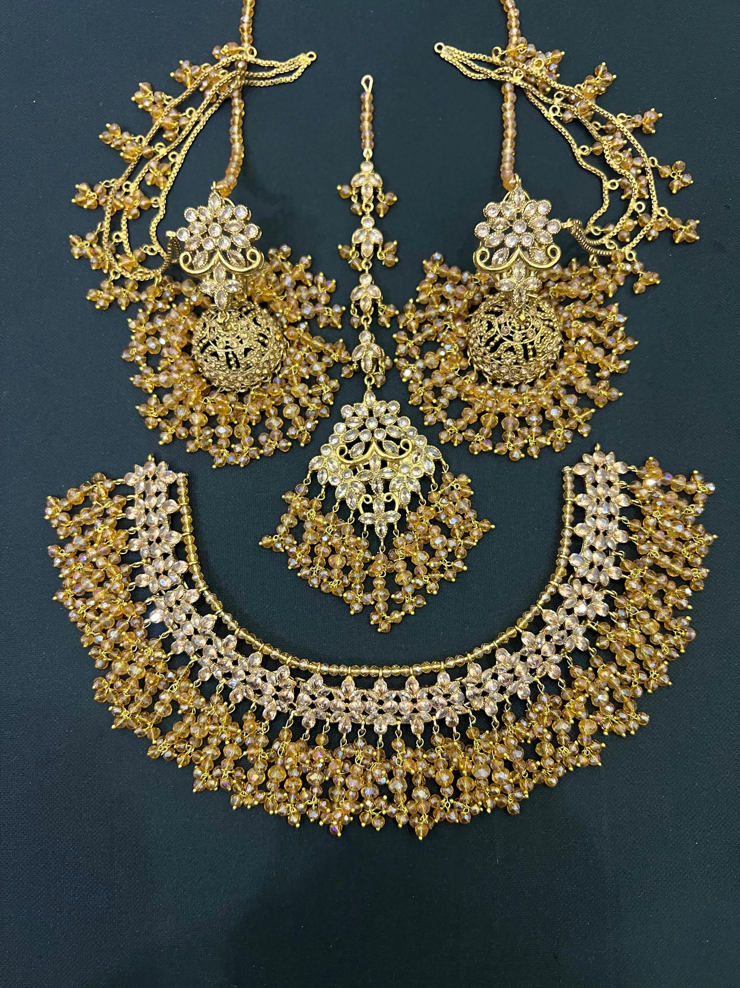 Champagne Necklace Set New Design