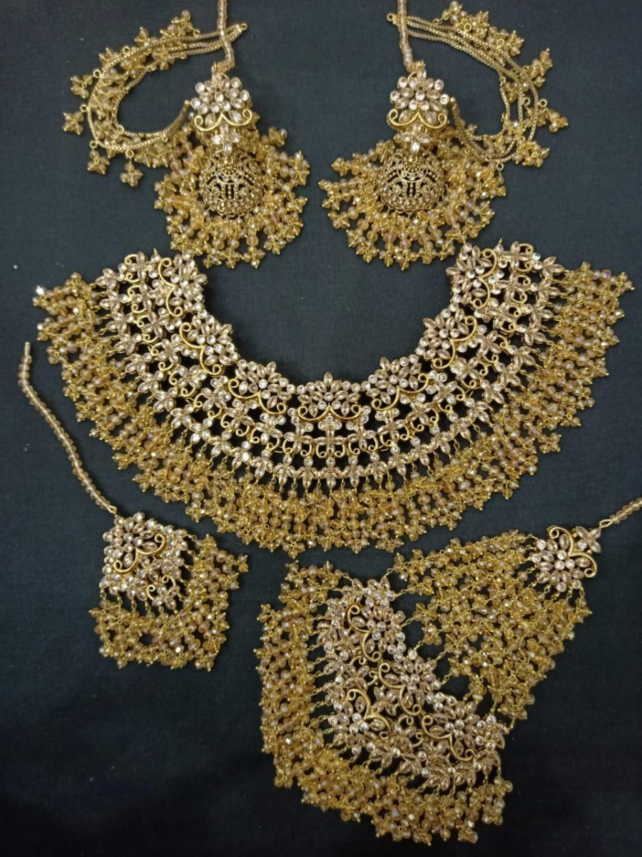 Champagne color Bridal Jewelries