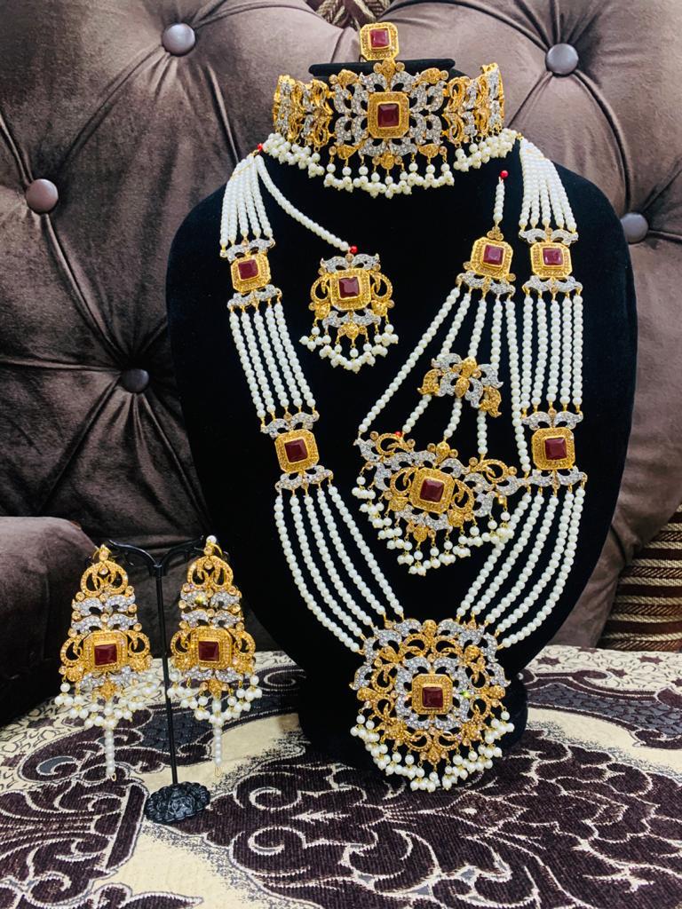 Complete Bridal Set with Necklace, Earrings & Jhoomer