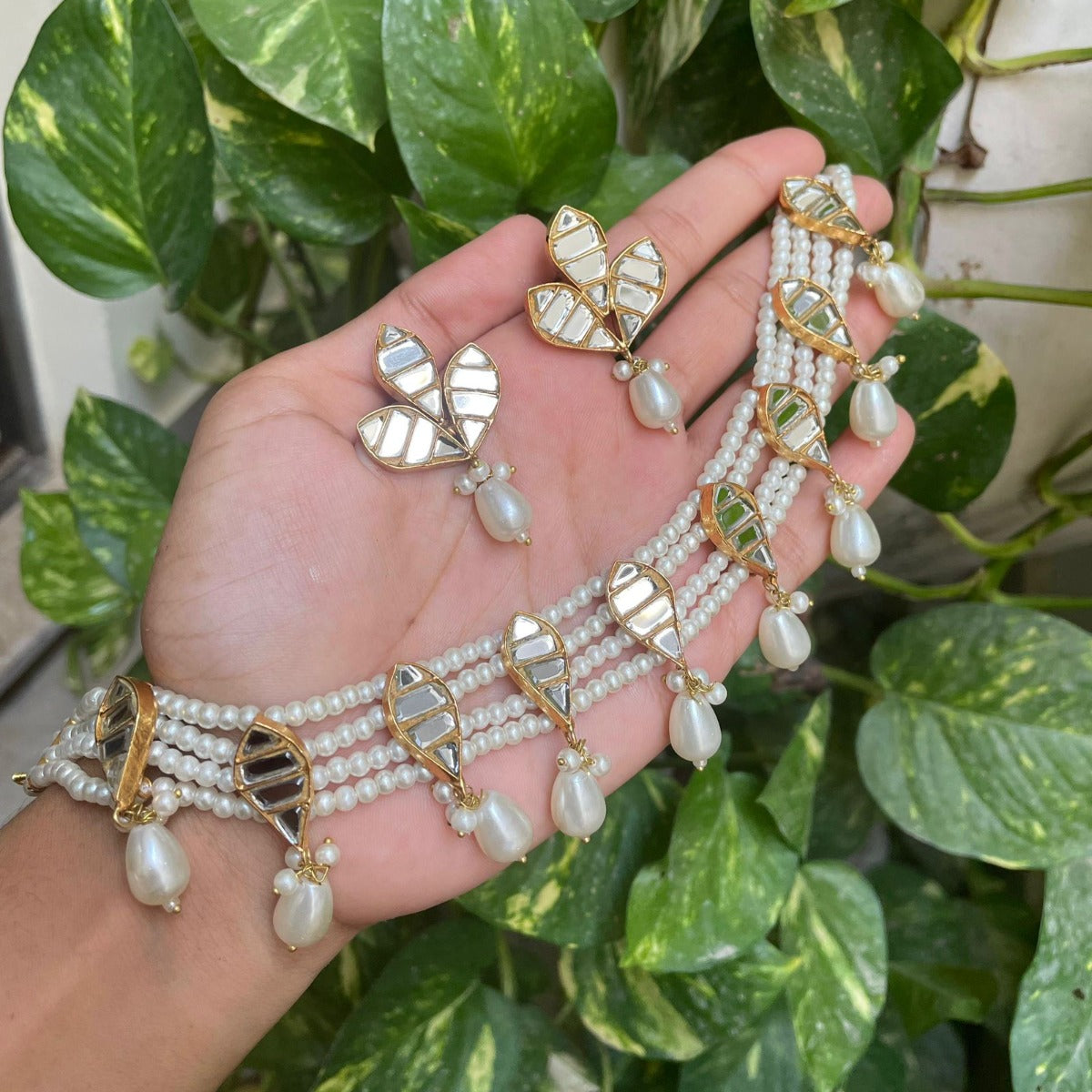 Designer Kundan Pearl Choker Set – Wedding Collection