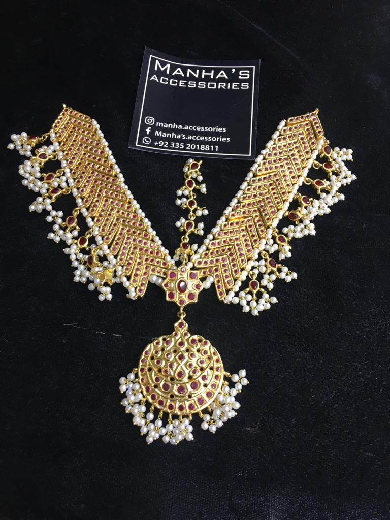 Dulhan Kundan Matha Patti for Mehndi and Barat
