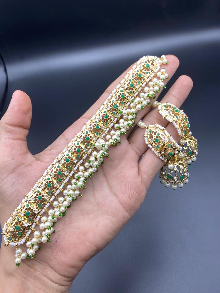 Emerald Color Simple Necklace for Wedding