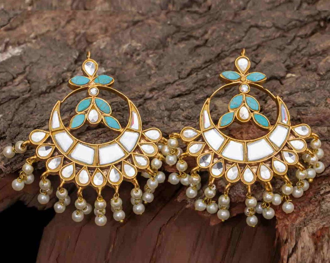 Feroza Heavy Kundan Earrings Online