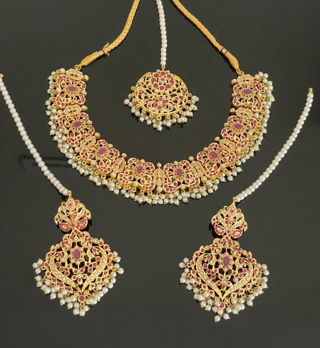Gold-plated Hyderabadi Necklace with Price