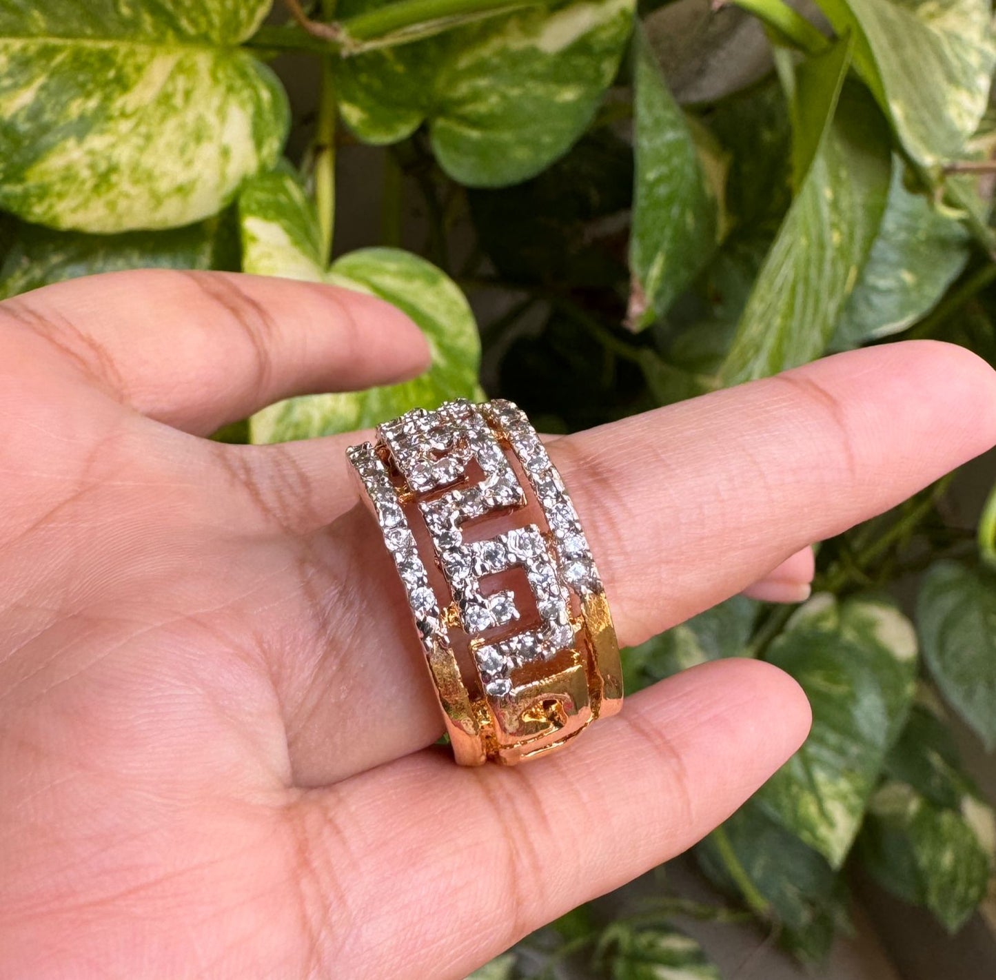 Gold Polish Zirconium Rings Price