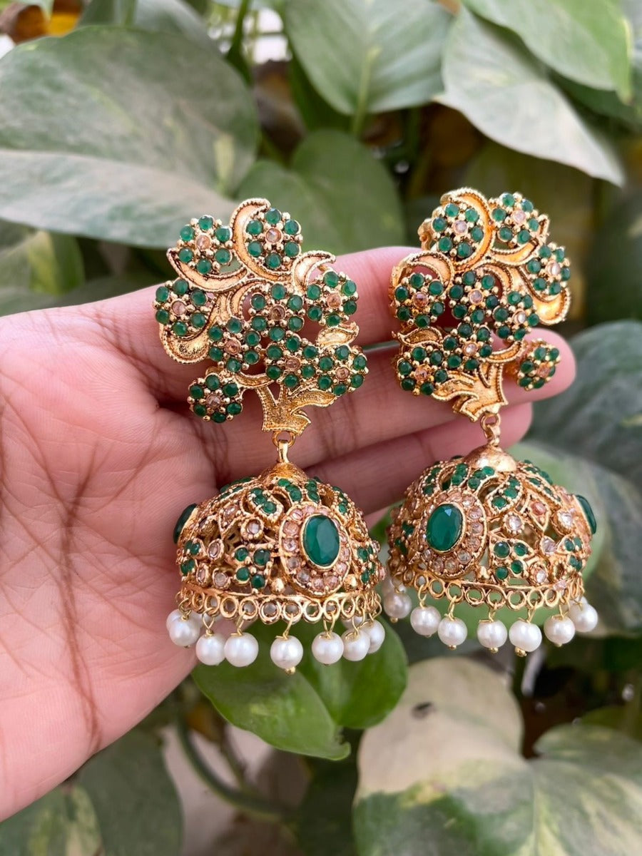 Green Trendy Earring Styles Pakistan for Girl