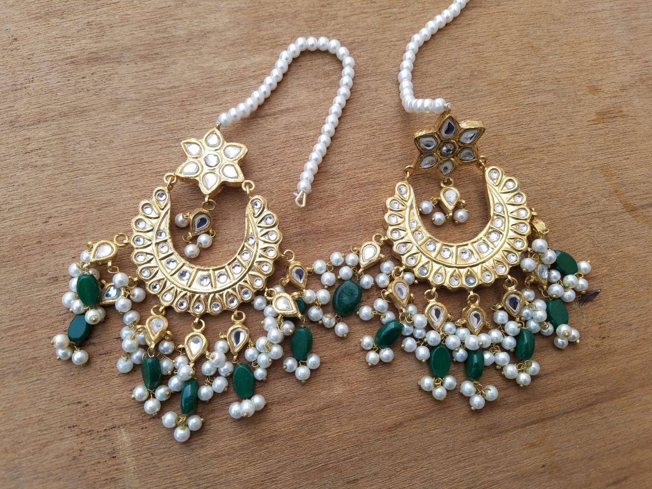 Green Wedding Earrings for Bride