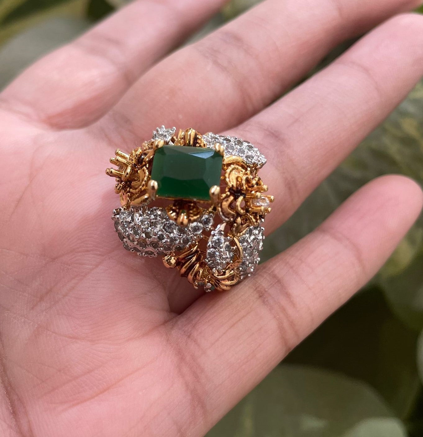 Green Women's Artificial Rings Online Shopping