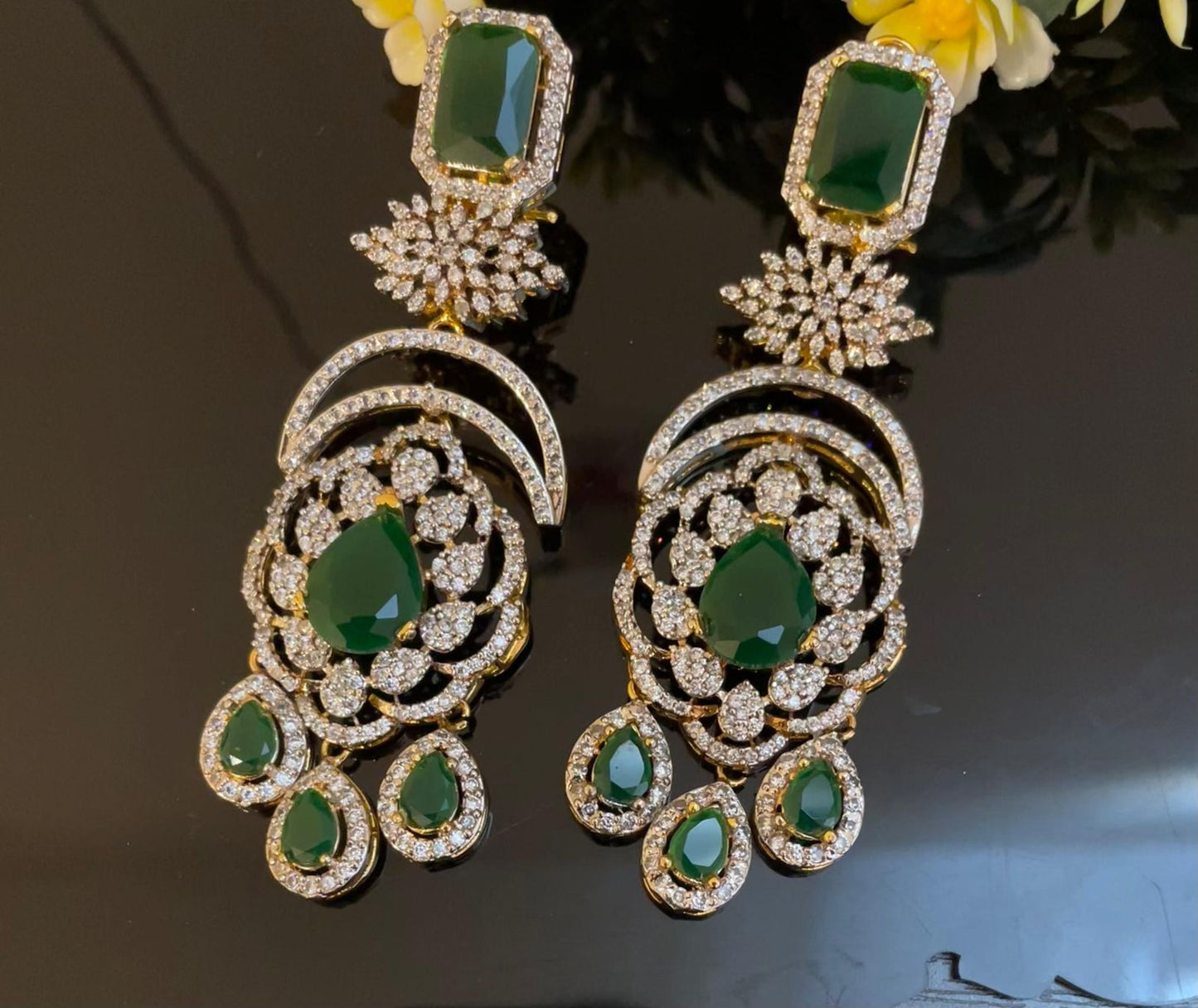 Green Zircon Earrings Pakistan Online Shopping