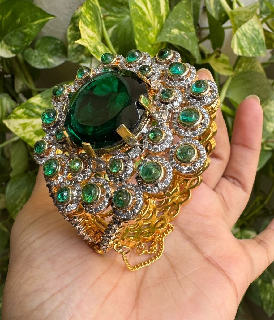 Green Zirconia Bangle Bracelet Online