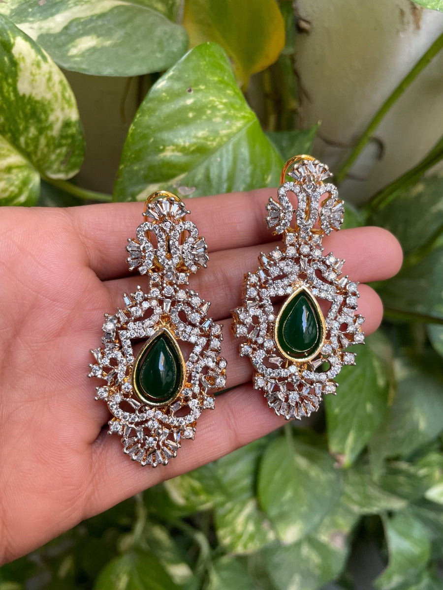 Green Zirconia Earrings Wholesale