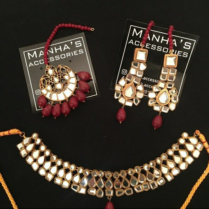 Kundan Bridal Set with tikka