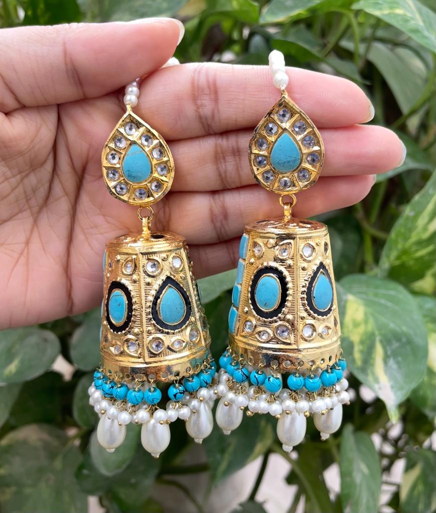 Kundan Jhumka with Pearls