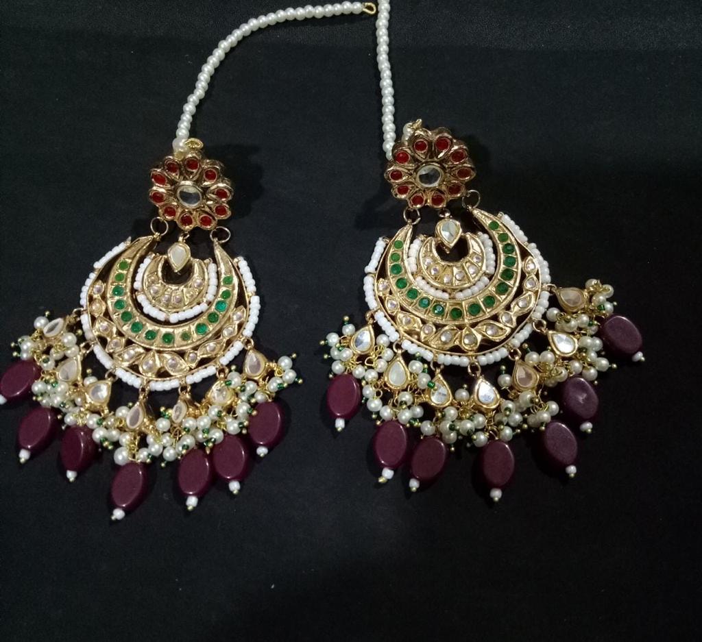 Kundan Sahara Earrings Pakistan