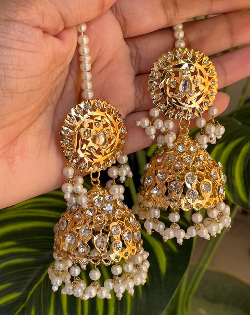 Latest White Earrings Design Artificial