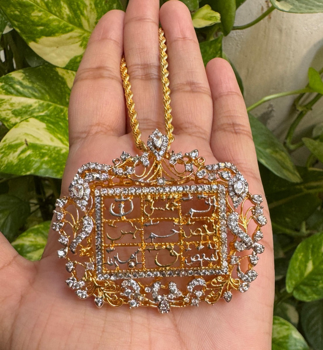 Order Unique Zircon Calligraphy Pendant Online