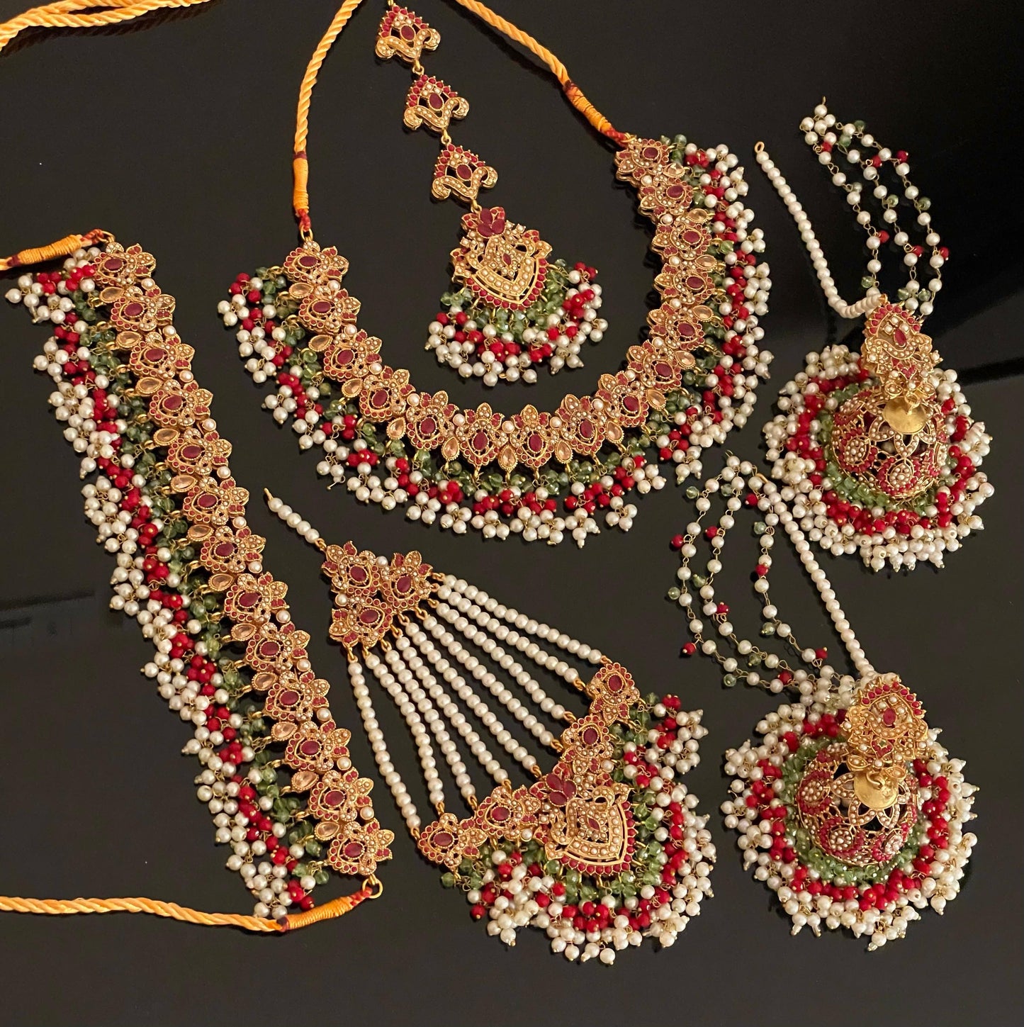 Pakistani Gold Plated Choker Necklace Set