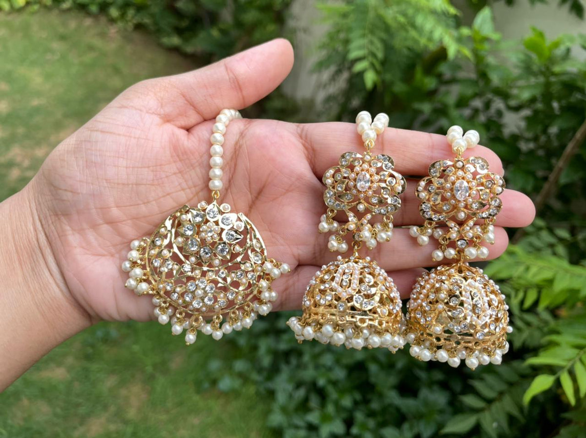 Pakistani pearls Jhumka Earrings online
