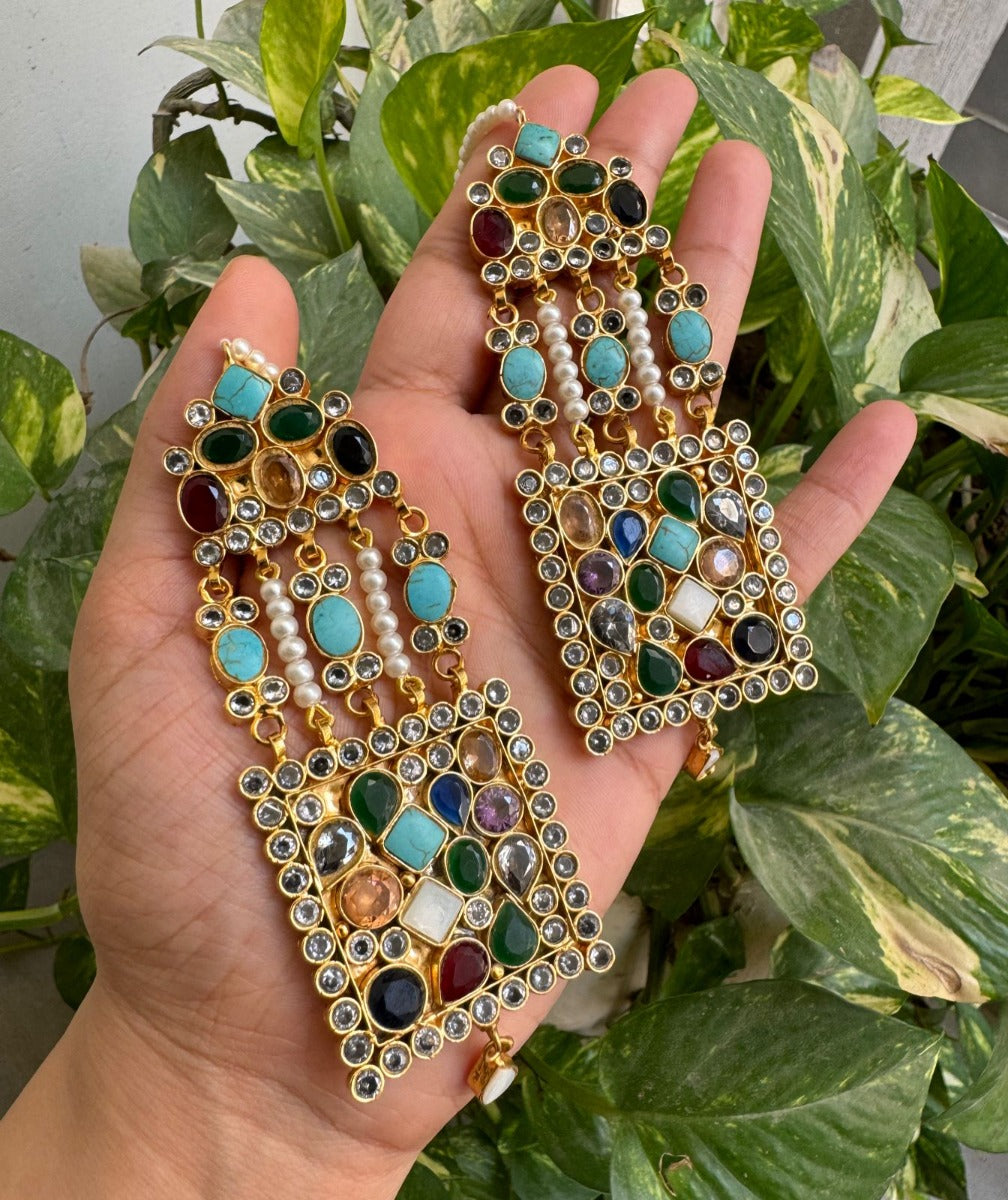 Party Wear Kundan Earrings Pakistan