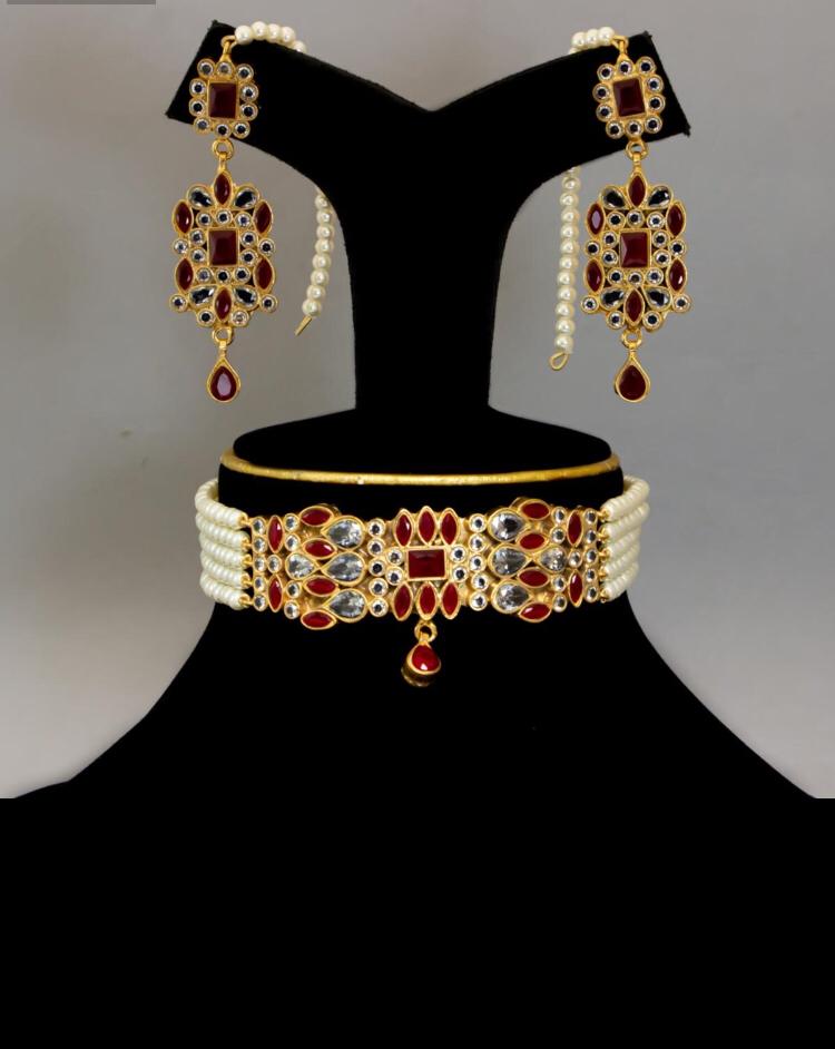 Red Choker Set Online Store Jewellery