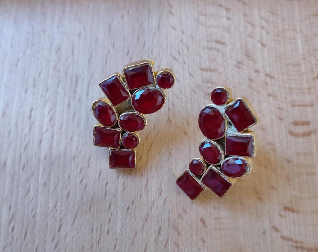 Ruby Artificial Kundan Earrings Online