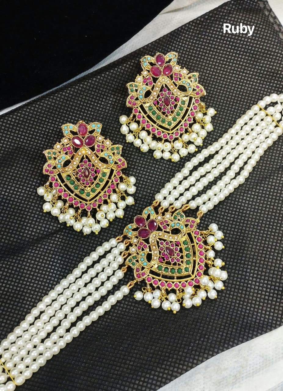 Ruby Choker with earrings price