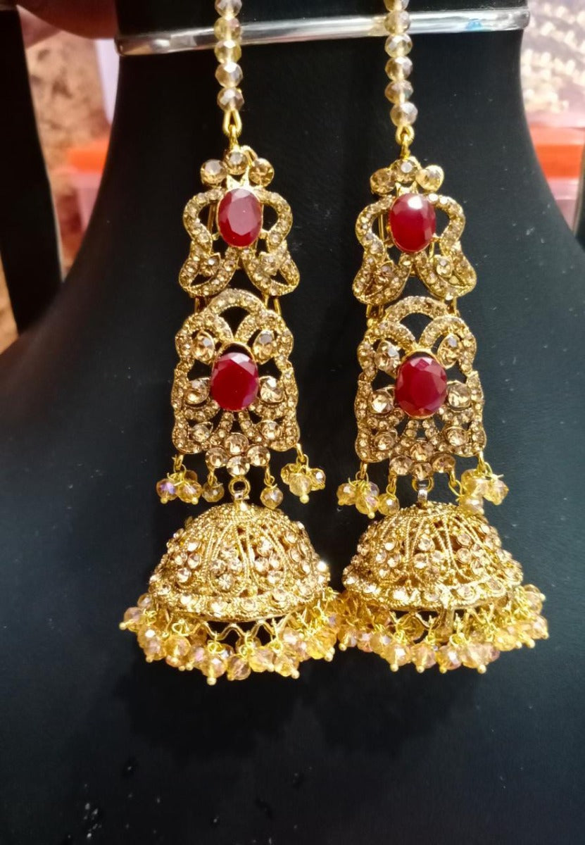 Ruby Wedding Jewelry Earrings