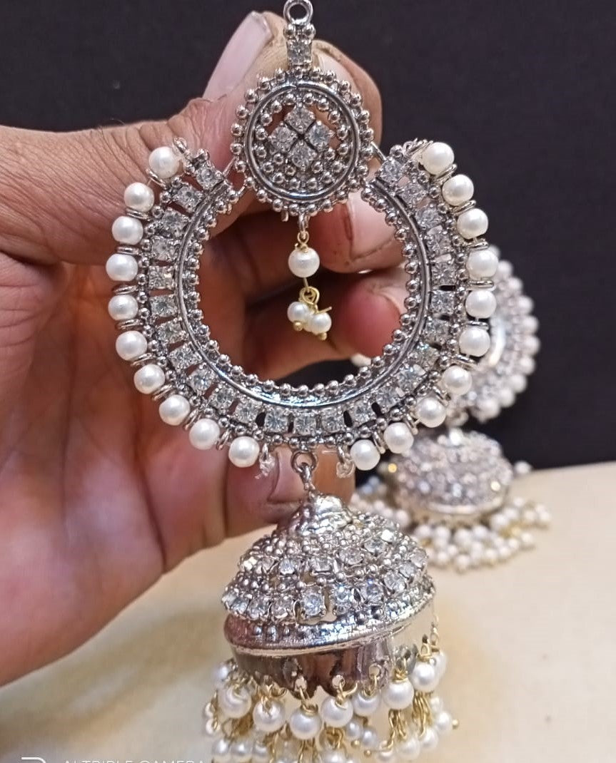 Silver Jhumka Earrings Online Shopping in Pakistan