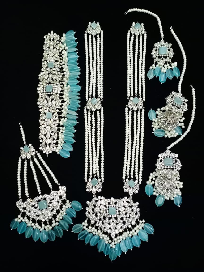 Sky Blue Necklace Bride Jewellery