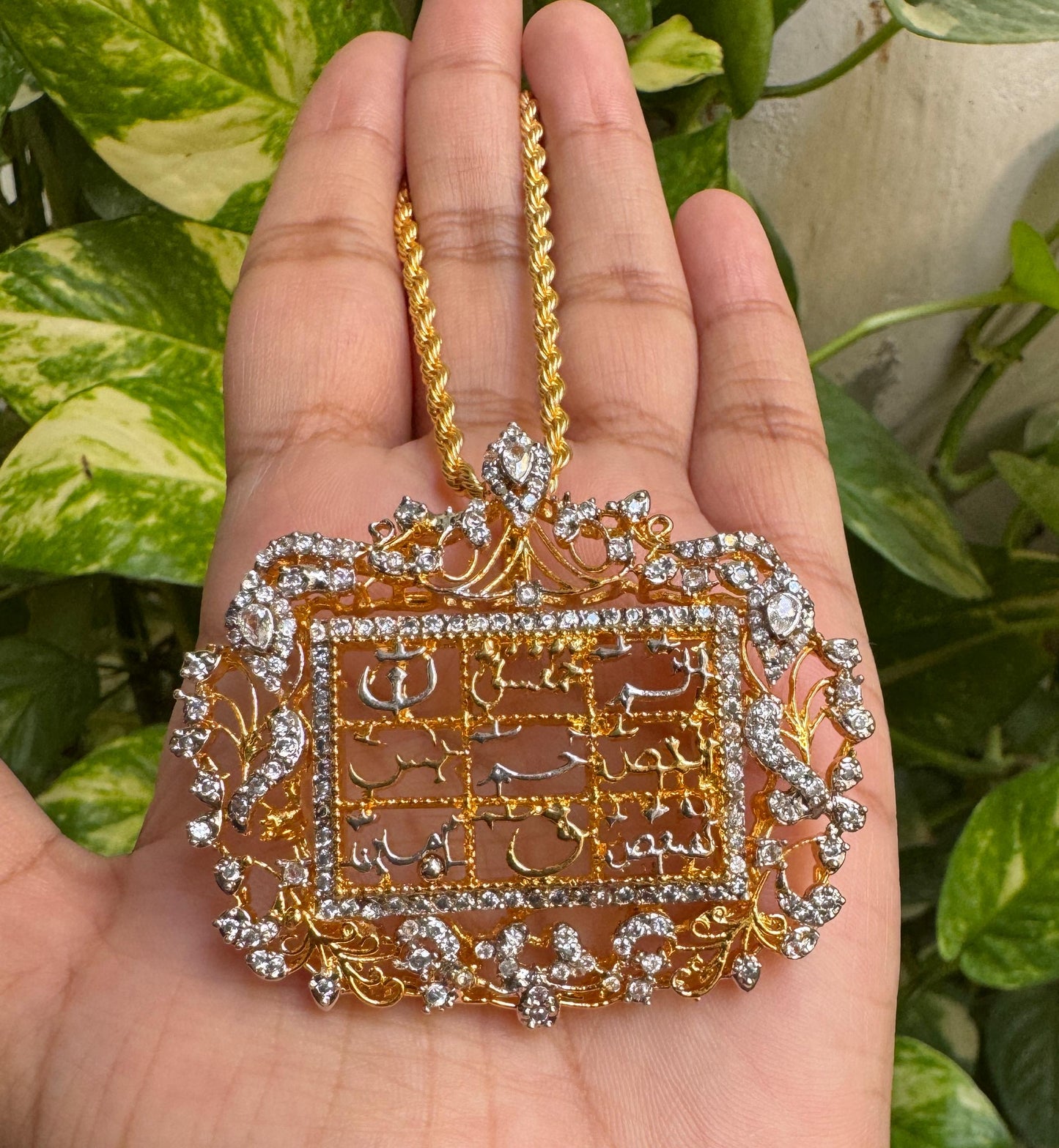 Unique Zircon Calligraphy Pendant Online