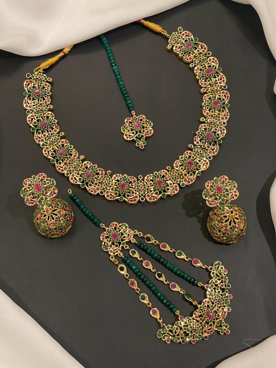 Hyderabadi necklace set with price