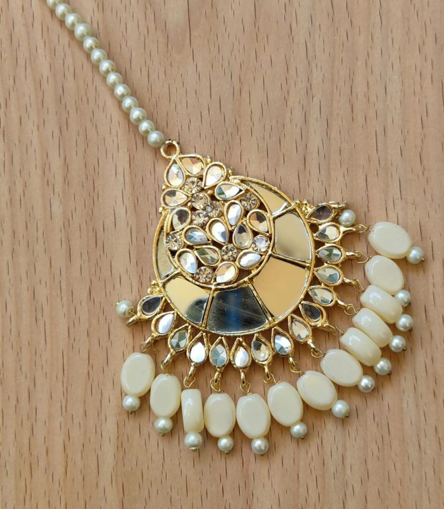 White Big Tikka Jewellery