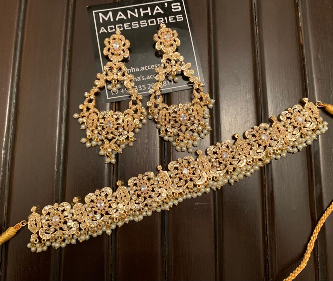 White Gold Plated Choker Jewellery