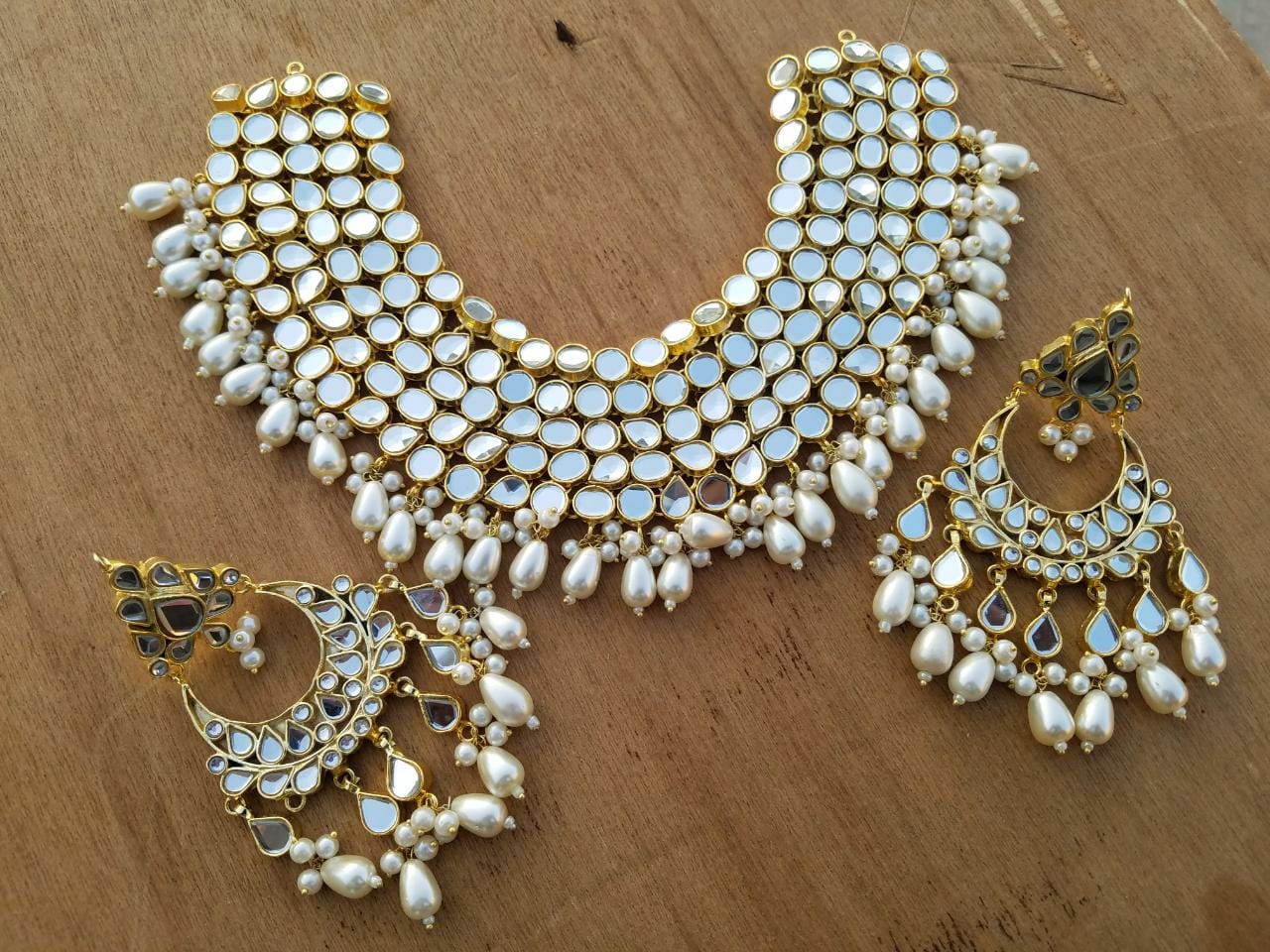 White Kundan Bridal Jewellery Set
