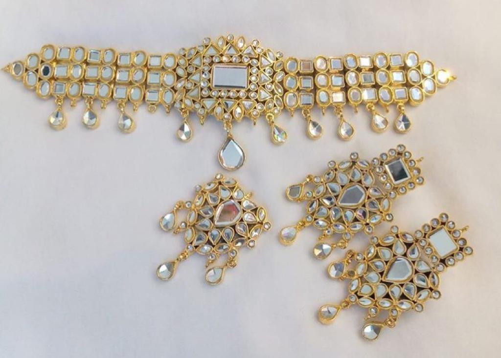 White Kundan Necklace Design