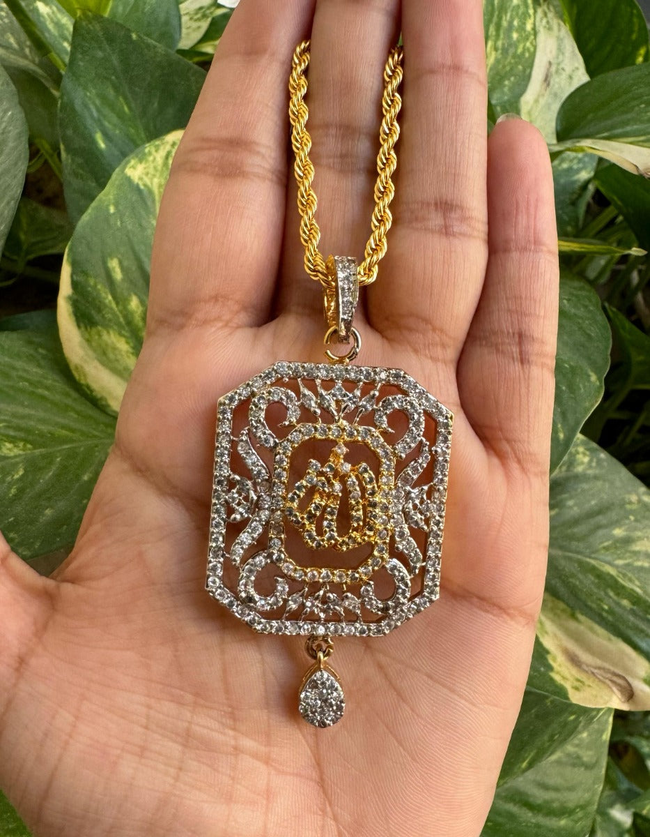 Women Gold ALLAH Name Locket Price