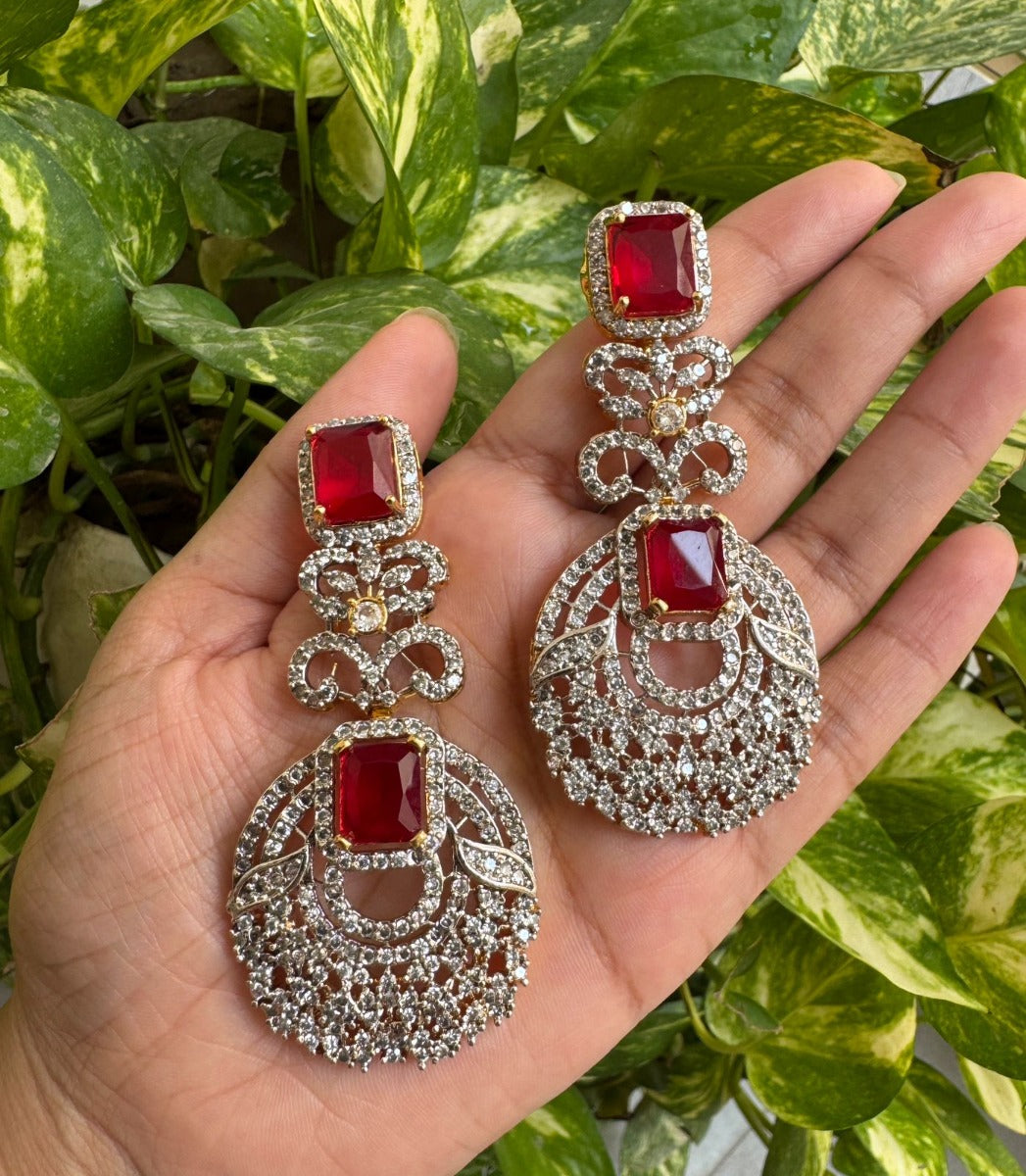 Zircon Earrings for Parties