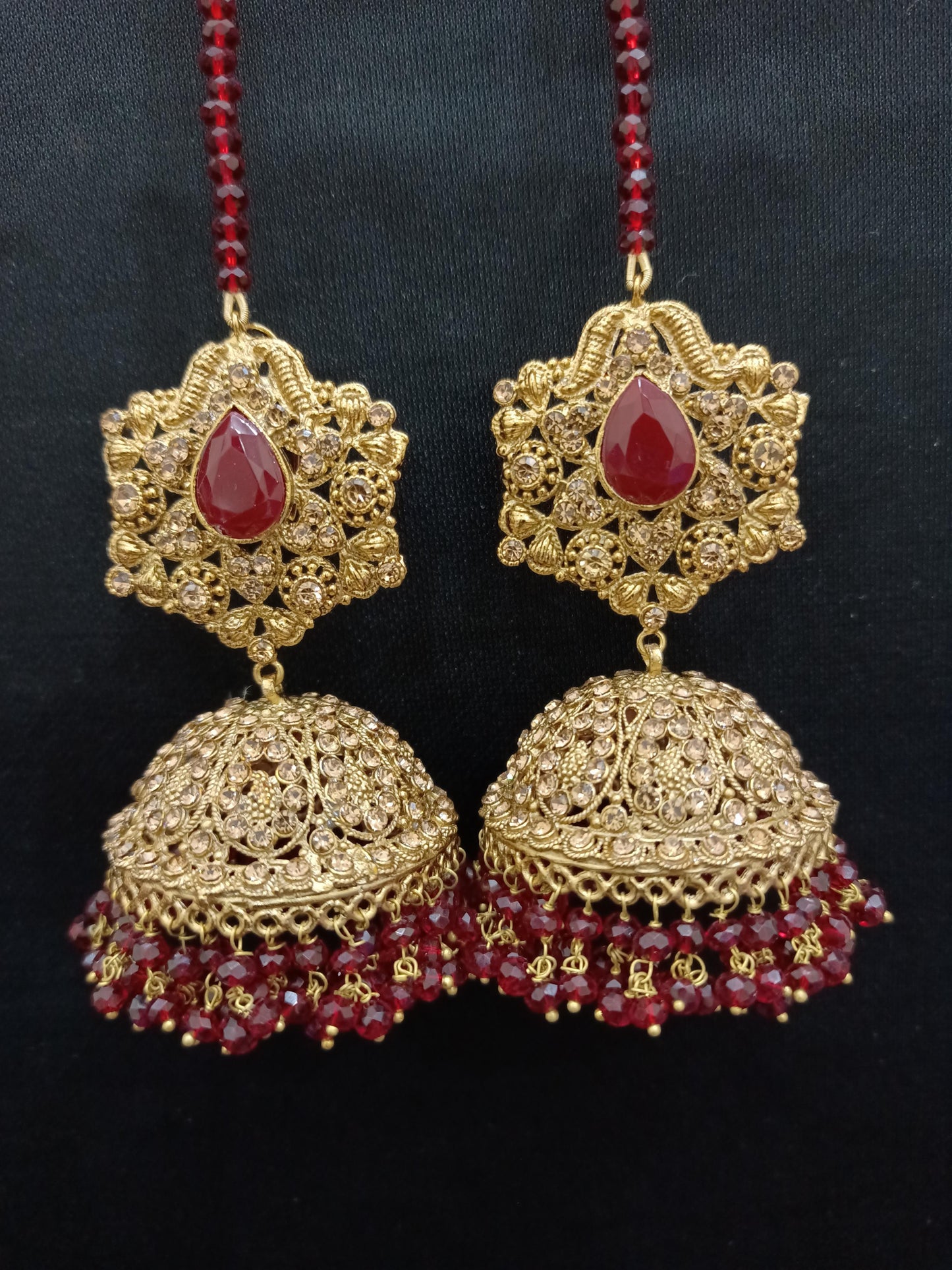Red Jhumka Earrings Pakistan