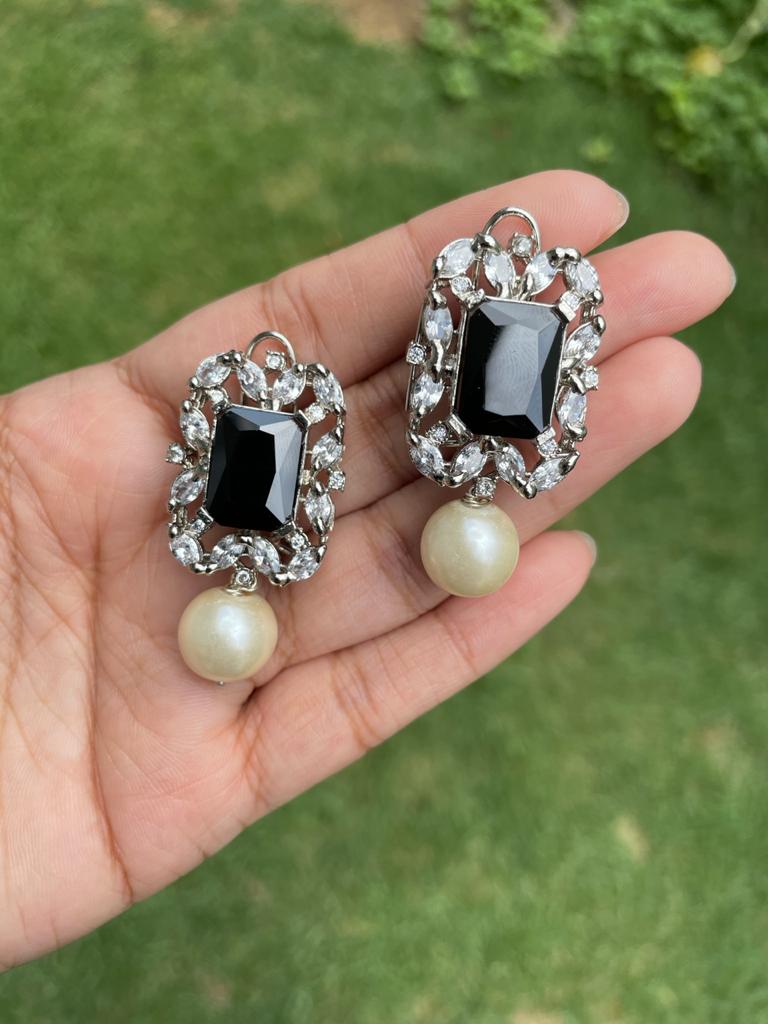 Black Drop Earrings