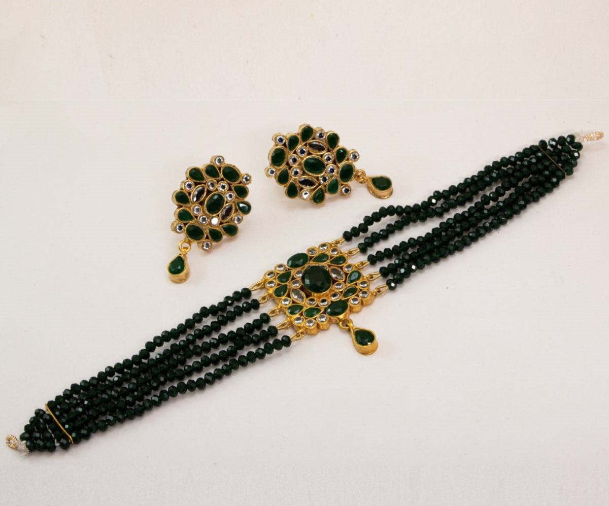 Black Pearl Kundan Choker