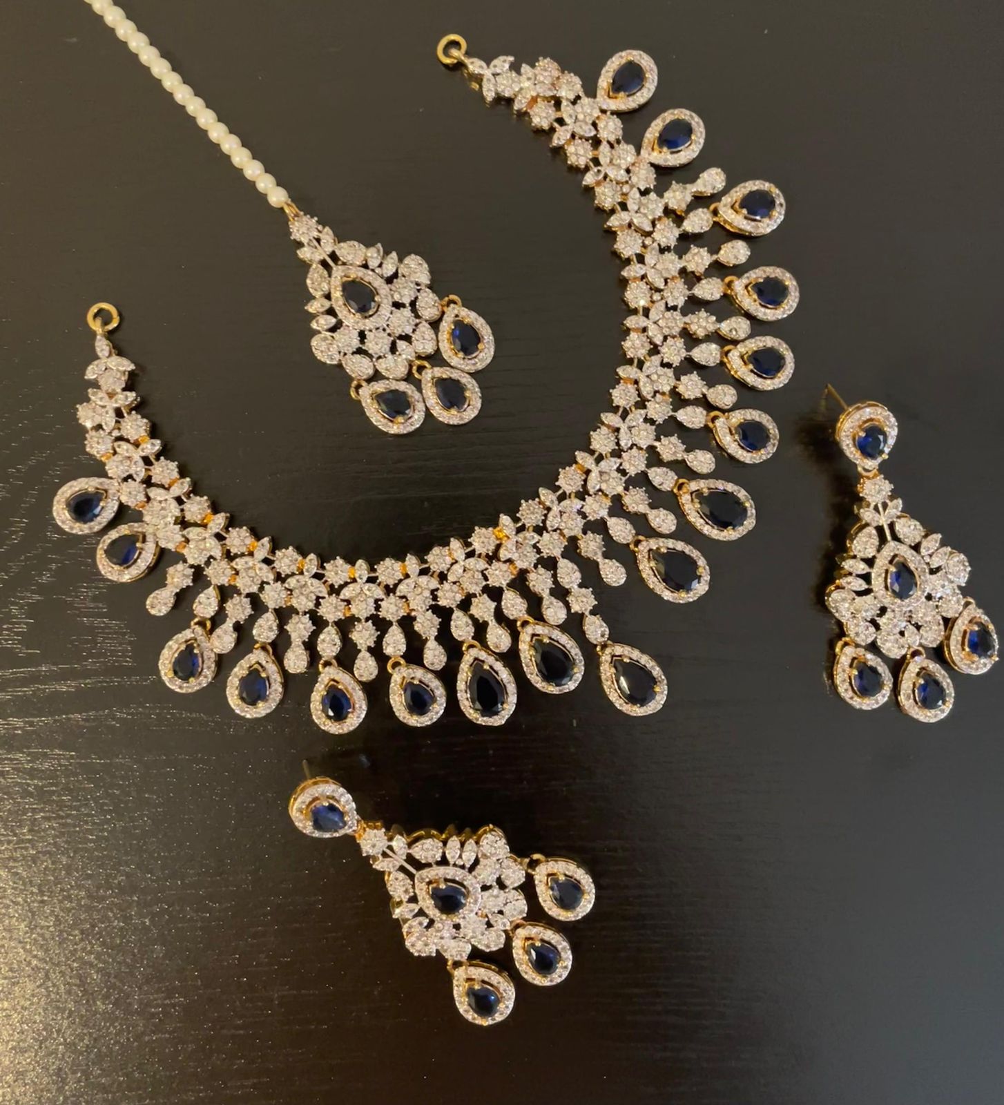 Blue Zirconia Bridal Jewellery Set