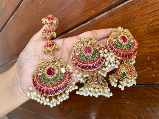 Buy Jhumka Earrings with Teeka Online